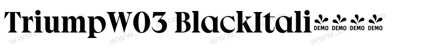 TriumpW03 BlackItali字体转换